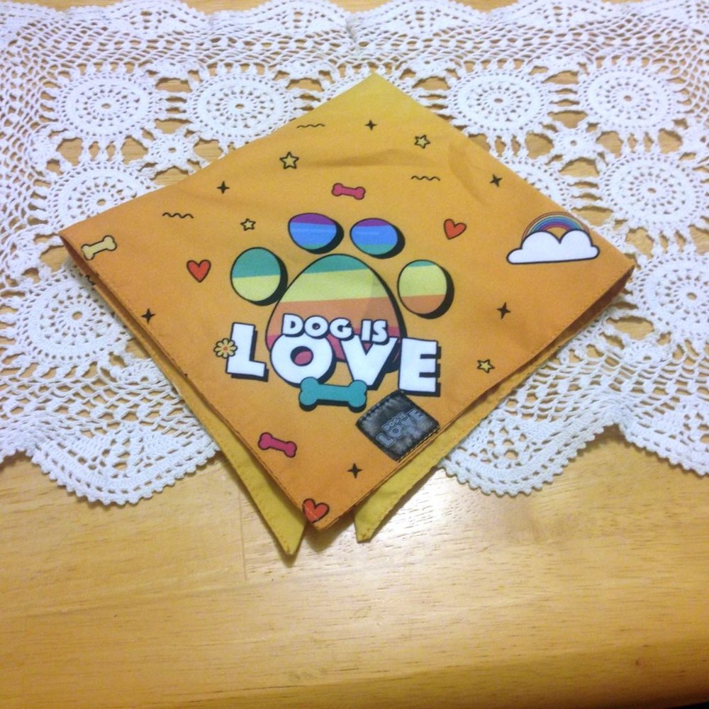 New Dog is Love Bandana, small